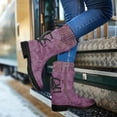 thumbnail image 4 of kamemir Snow Boots for Women Womens Warm Lined Winter Snow Boots Waterproof Ankle Boots Outdoor Booties Comfortable Shoes for Women(Purple,6.5), 4 of 6