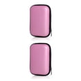 thumbnail image 2 of Wisewang Étui de Transport Portable pour Écouteurs avec Fermeture Éclair Boîte de Rangement Sans Fil Multi-Usage pour Bureau Extérieur Voyage Rose 2Ensemble, 2 of 6