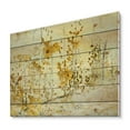thumbnail image 2 of Designart 'Abstract Yellow Flower Grunge Art' Modern Print on Natural Pine Wood, 2 of 5