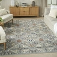 thumbnail image 5 of 7' x 10' Green and Ivory Floral Power Loom Area Rug, 5 of 10