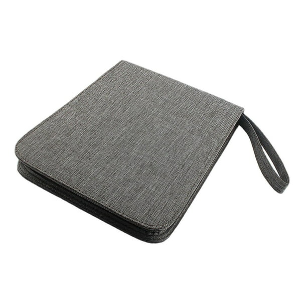 Estuche para pluma estilográfica, bolsa de lona de gran capacidad, portátil, multifuncional, a prueba de polvo, para colección, soporte de exhibición Cuadrícula gris 24