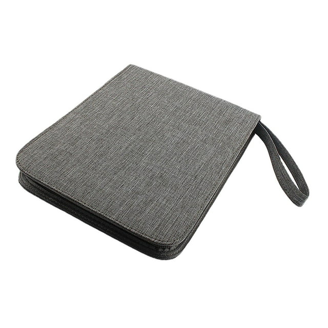 Estuche para pluma estilográfica, bolsa de lona de gran capacidad, portátil, multifuncional, a prueba de polvo, para colección, soporte de exhibición Cuadrícula gris 24