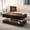 Black, variant on Expandable Feature Table / Living Room Placement / Organized Storage in Drawers