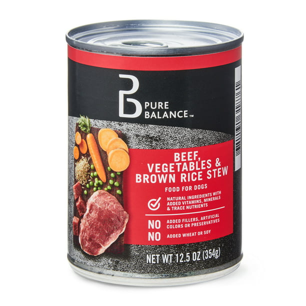 Pure Balance Wet Food for Dogs, Beef, Vegetables, and