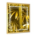 thumbnail image 2 of Designart 'Tropical Leaves and Yellow Bamboo' Tropical Framed Art Print, 2 of 4