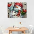 thumbnail image 2 of Orinice Snowman Hat Mittens Fine Art Aesthetic Poster & Print Wall Painting for Home Decor Canvas Christmas Living Room Bedroom Office Wall Decor 16x12in, 2 of 6