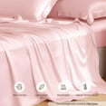 thumbnail image 6 of THXSILK Silk Flat Sheet,Grade 6A Silk Queen Size Flat Sheet Only,100% Pure Mulberry Silk,Luxury Ultra Soft Breathable Cooling Bedding,Pink, 6 of 6