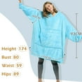 thumbnail image 6 of Catalonia Oversized Blanket Hoodie Sweatshirt, Lavender Wearable Fleece Pullover, Gift for Adults Men Women, 6 of 8