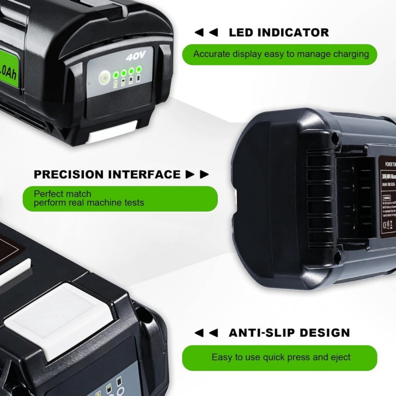 2Pack for ryobi 40 volt 8.0Ah battery high capacity lithium ion op4050 op40602