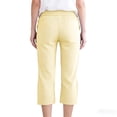 thumbnail image 5 of Yourumao Womens Linen Capri Pants Striped Straight Leg Capris Elastic Drawstring Waist Loose Casual Pants Summer Travel Trousers with Pocket, 5 of 7