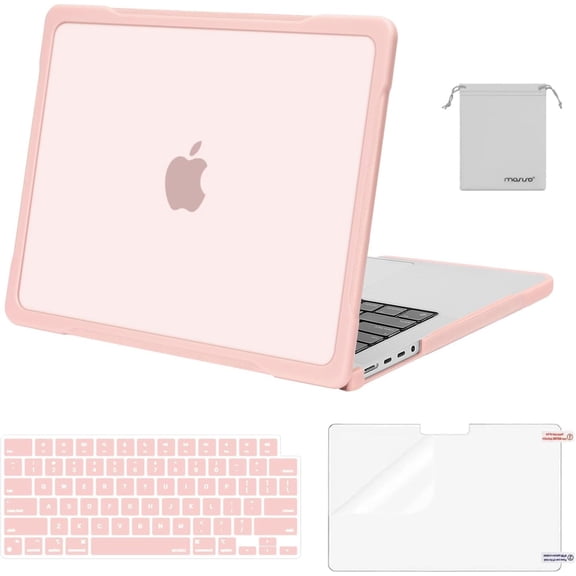 MOSISO Compatible with MacBook Pro 14 inch Case M5 2026 / M4 / M3 / M2 / M1 2025-2021, 4 in 1 Kit Anti-Crack Hard Shell with TPU Bumper