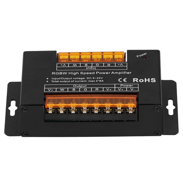 Controlador de tira de luz, módulo amplificador de señal LED Amplificador de señal de luz RGB Amplificador de señal de luz construido para profesionales