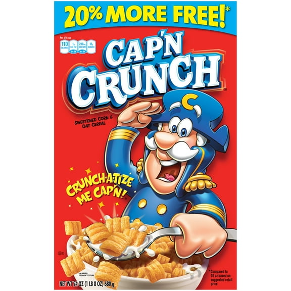 Cap'n Crunch Breakfast Cereal, Original Box, 20 oz