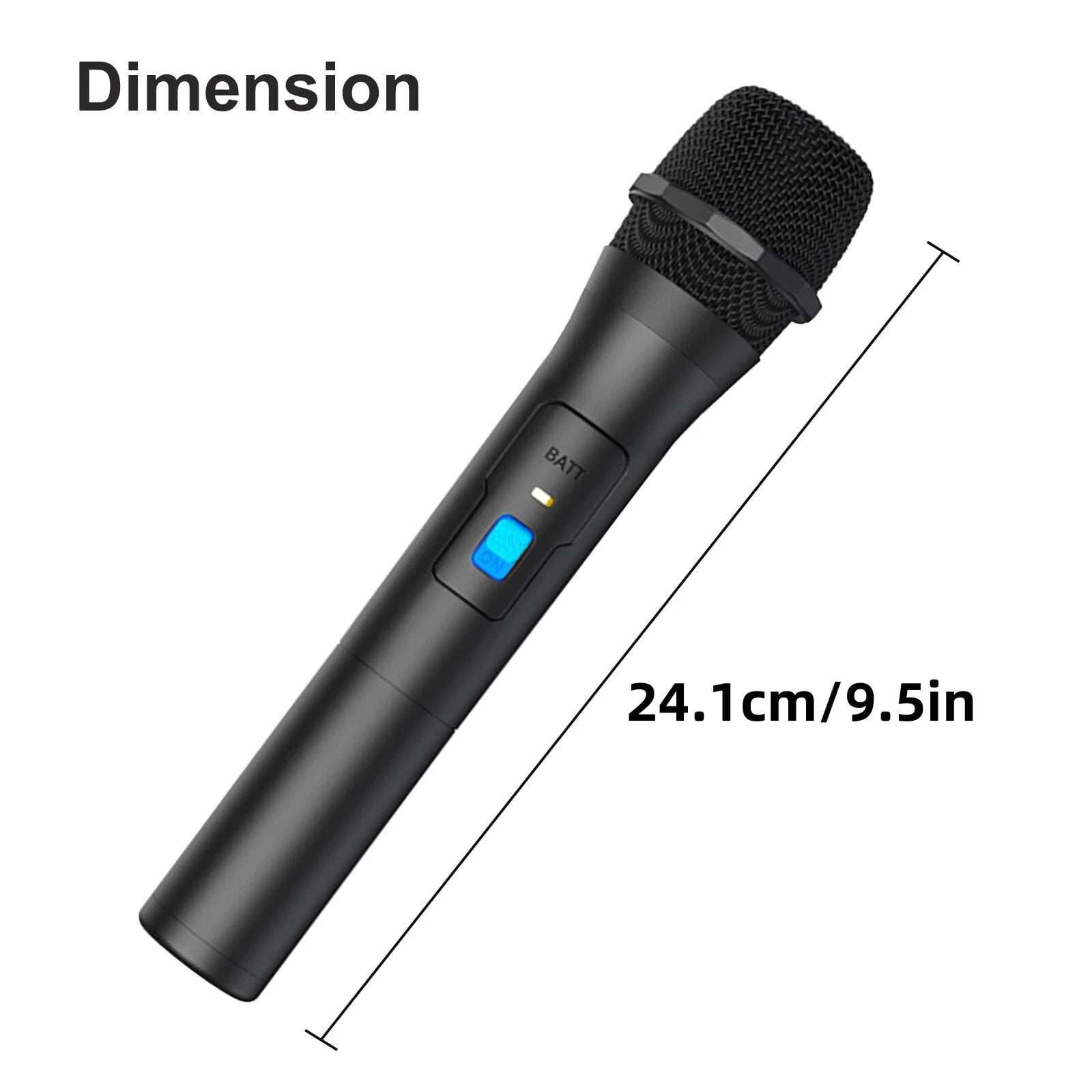 JIAHAOO Wireless Microphone VHF for Karaoke Singing Speech Wide Frequency Range USB Receiver & Adapters