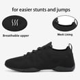 thumbnail image 4 of GlideMoves Black Cheerleading shoes girls dance sports shoes ladies training competition Tumbling Athletic 2502 Big Kid Size 2.5, 4 of 7