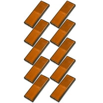 10 Pcs Universal Reflector 88x32mm for Motorcycle Bicycle Safety Spoke Reflective with Screw Orange