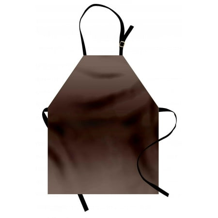 Ombre Apron Wood Kindling Tree Mud Nature Inspired Themed Dark Brown Colored Modern Image Art Print, Unisex Kitchen Bib Apron with Adjustable Neck for Cooking Baking Gardening, Brown, by