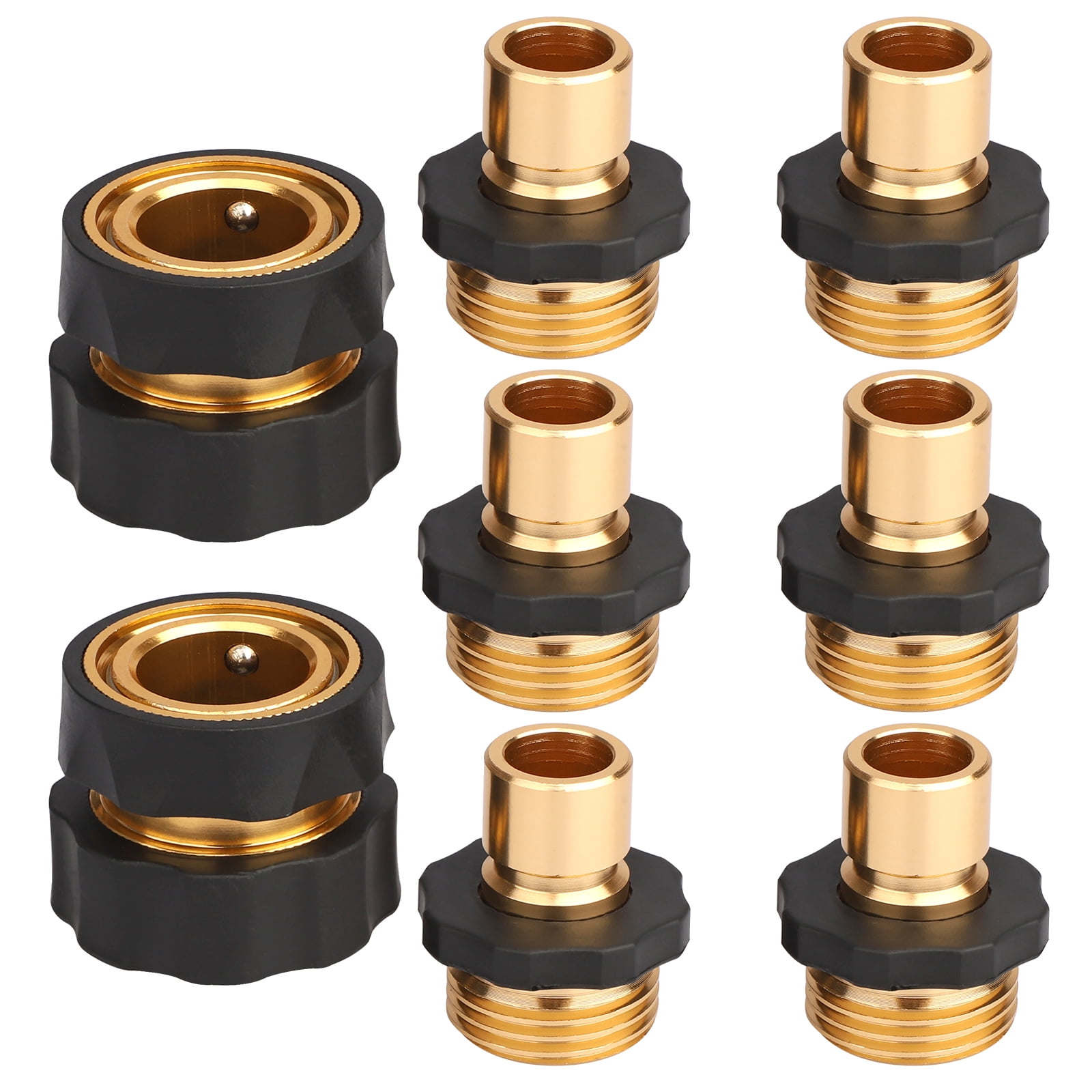 Details about   3/4' Garden Hose Quick Connect Water Hose Fit Brass Female Male Connector Set US 