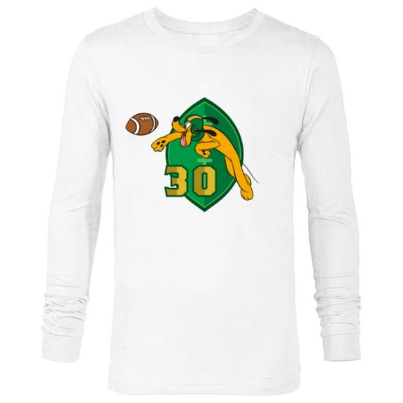 Disney Pluto #30 Football Catch Sports - Long Sleeve T-Shirt for Men - Customized-White