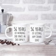 thumbnail image 4 of CTDream Funny 56th Wedding Anniversary 11oz. Couples Coffee Mug Gag Gift, 56 Years of Wearing the Pants in the Family, Letting Him Think That, 2-Pack with Gift Box for Husband Wife Parents, 4 of 6