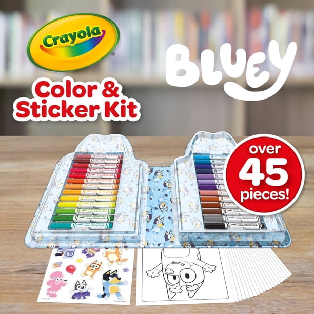 Álbum Para Colorear Crayola Bluey De 32 Páginas Con 4 Hojas De Pegatinas, Ideal Para Niños De 3 Años En Adelante