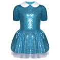 thumbnail image 3 of iiniim Girls Sequin Princess Party Sparkly A Line Tutu Pageant Prom Dress Blue 8, 3 of 7