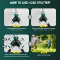 thumbnail image 6 of Mangchuang Garden Hose Splitter, 2 Way Heavy Duty Water Hose Splitter, Outdoor Faucet, Y Connector Garden Hose Adapter with Rubber Washers, 6 of 6