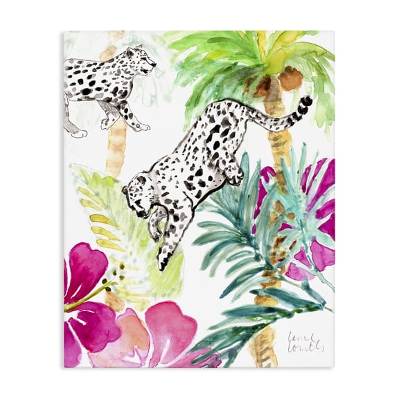 Stupell Industries Bohemian Tropical Island Cheetahs Canvas Art, 16 x 20, by Lanie Loreth