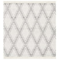 SAFAVIEH Natura Tanisha Diamond Area Rug, Ivory/Black, 6' x 6' Square
