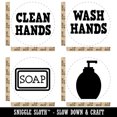 thumbnail image 2 of Clean Hands Wash Bar of Soap Dispenser Rubber Stamp Set for Scrapbooking Crafting Stamping - Large 1-1/4 Inch, 2 of 7