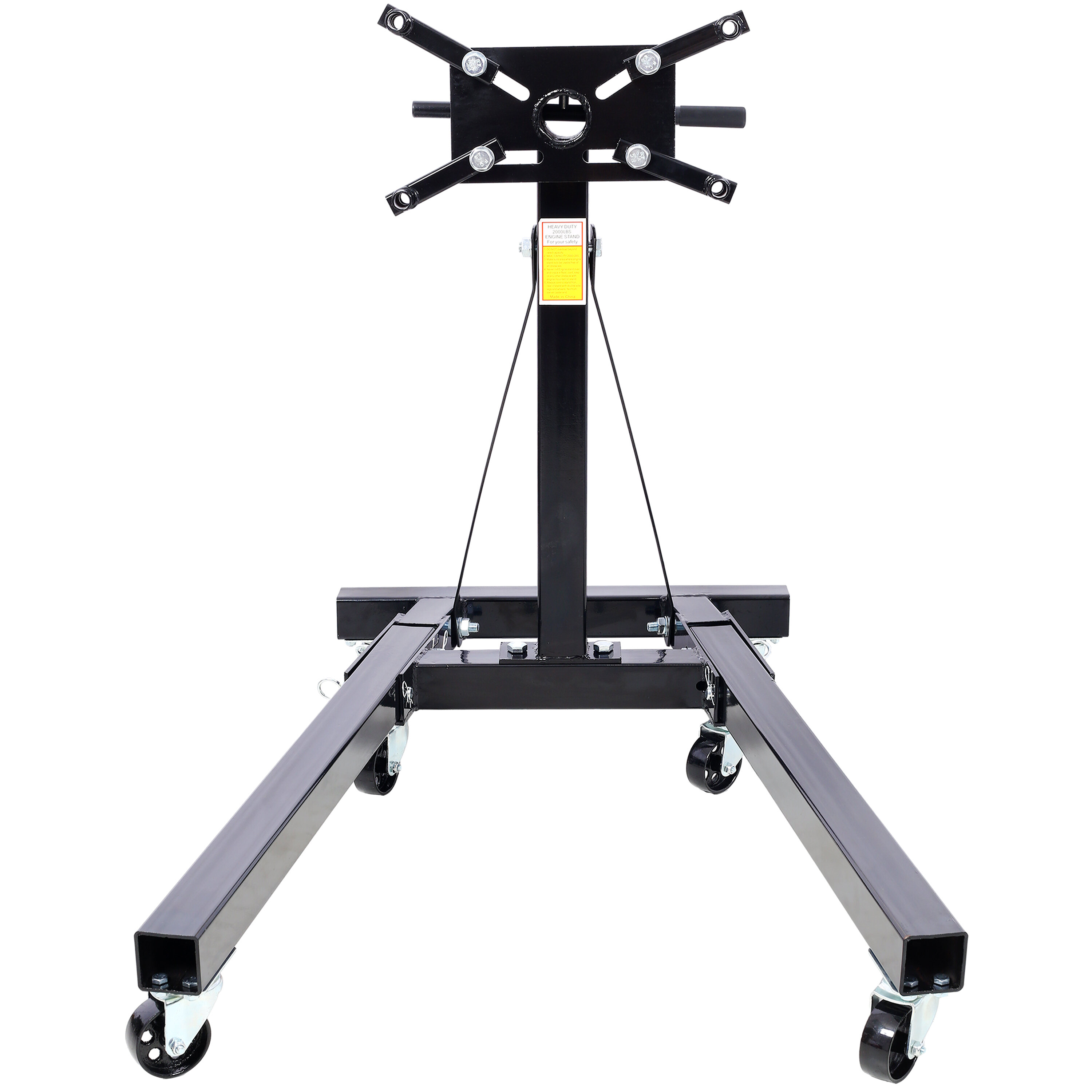 Floor Jack, Folding Engine Stand 2000 LBS Capacity Motor Hoist 360 Degree Adjustable Mounting Head Dolly Mover Auto Repair Rebuild Jack,black, Black Car Jack,Steel Scissor Jack