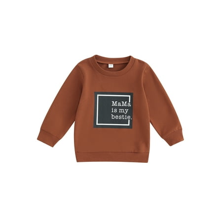 

jaweiwi Kids Little Boys Sweatshirts 3T 4T 5T 6T Long Sleeve Crewneck Letter Print Pullover Fall Tops