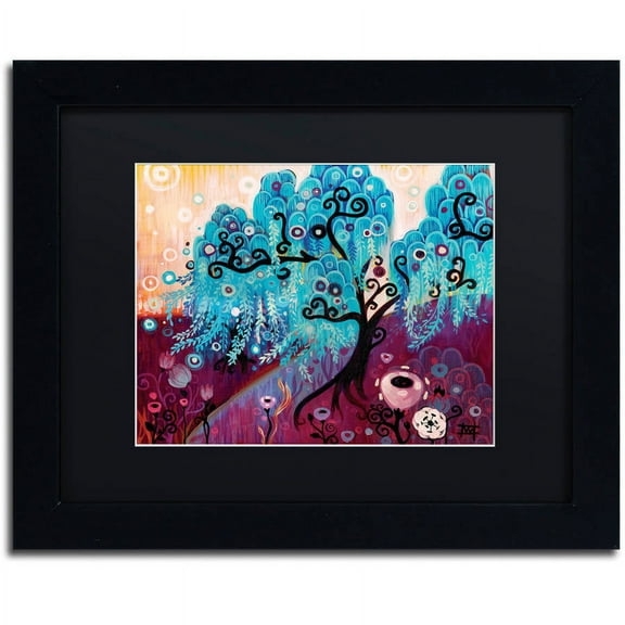 Trademark Fine Art "33" Canvas Art by Natasha Wescoat, Black Matte, Black Frame