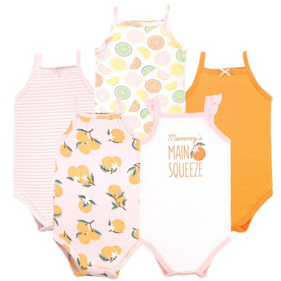 Hudson Baby Sleeveless Bodysuits, 5-Pack, Preemie-24 Months