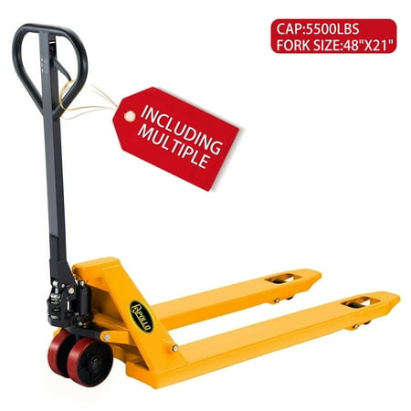 

APOLLOLIFT 1PC Hydraulic Pallet Jack 5500 lbs. 48 x21 Hand Pallet Truck