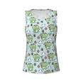 thumbnail image 4 of Easygdp Cute Floral Frog Women's Workout Tank Top, Running Top, Hiking Shirt, Quick-Dry for Running, Yoga, Hiking - XX-Large, 4 of 9