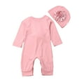 thumbnail image 3 of Springcmy Newborn Baby Girl 3D Flower Romper Bodysuit Hat Outfit Set, 3 of 6