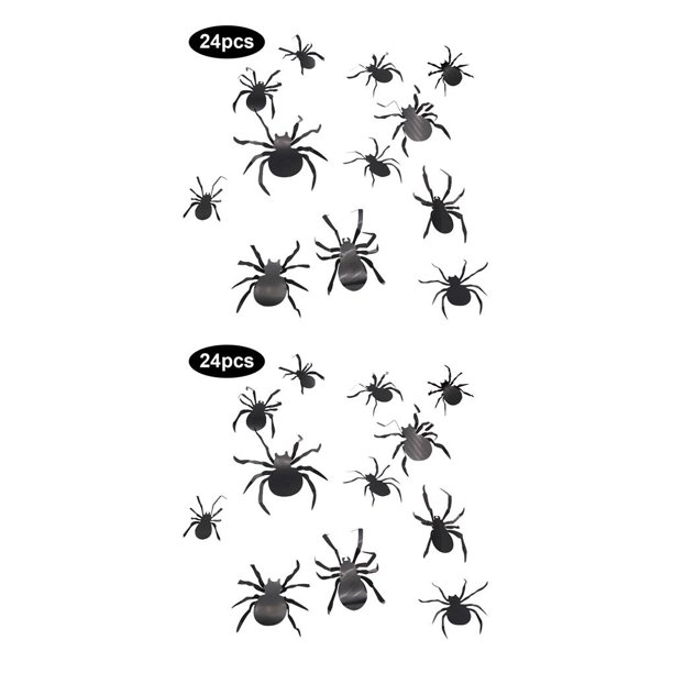 Yuarrent 48 uds/24 uds/12 Uds Halloween estereoscópico murciélago araña pegatinas 3D Animal Festival hogar PVC ventana calcomanías adornos Type2 NO2 Yuarrent CBP269645