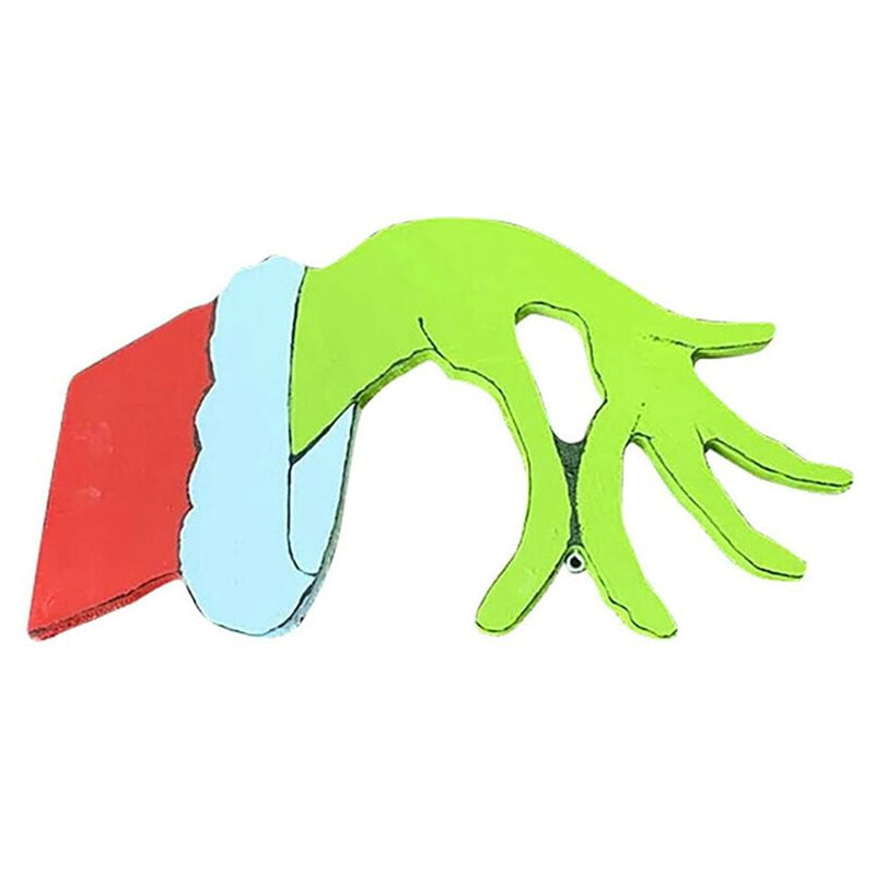 SHIYAO Christmas Thief Hand Cut Out Grinch Hand Decor Decal Wall