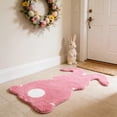 thumbnail image 4 of Vwrxbz Easter Bunny Shaped Floor Mat for Bedroom Porch Soft Non-Slip Polyester Rug for Home Decoration Gift, 4 of 9