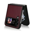 thumbnail image 2 of Mantto Leather Case for Samsung Galaxy Z Flip 4, Slim Luxury PU Leather Folding Cover with Magnetic Attraction Soft Silicone Shockproof Protective Case for Samsung Galaxy Z Flip 4,Winered, 2 of 8