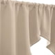 thumbnail image 2 of Granjero Gordo Cortinas opacas de media ventana para cocina, con cenefa festoneada y bolsillo para barra, para sótano, 2 paneles (beige, 36 x 36 cm), 2 of 4