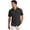 Black, variant on Uwinwear Mens Button Down Shirts Casual Lightweight Short Sleeve Solid Color Shirt Textured Linen Summer Beach Tops with Pocket,Brown,M