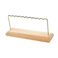 thumbnail image 4 of Wisewang Earring Display Holder Wood Base for Bracelet Showcase Small Ring Selling Necklace Gold Small, 4 of 6