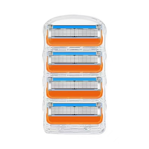 Five Layer Manual Razor Blade, Orange, Men's Razor, Shaving More Comfortable, Razor Blade Replacement