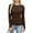 Coffee, variant on Women Casual Solid Color Round Neck Long Sleeved Slim Tight Fitting Pit Stripe Top Fall Clothes Outfits Basic Winter Clothing