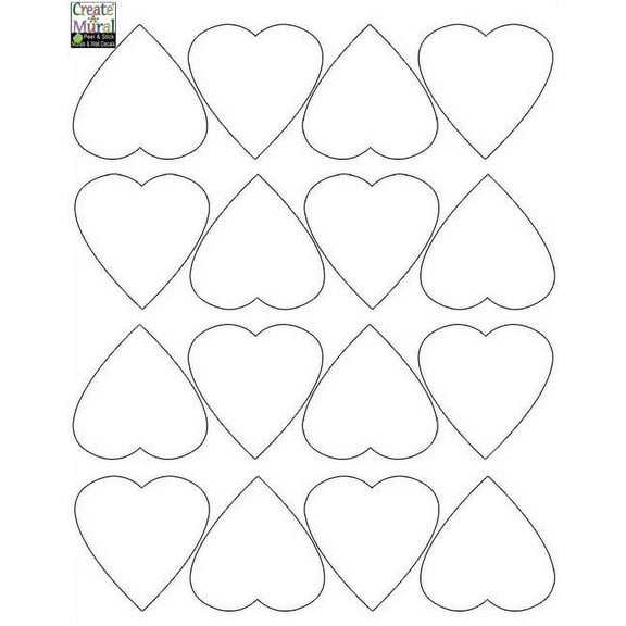 White Hearts Vinyl Wall Decals Girls Room Decor Stickers Includes (32) White Hearts 2.75" Each.