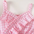 thumbnail image 4 of Tiijoy Toddler Girls Outfits Checkered Ruffle Camisole Bow Jean Shorts Set, Sizes 3-4, 4 of 4