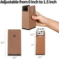 thumbnail image 2 of Elevadores con abrazadera de tornillo, elevadores para sillas, mesas de sofá de alta resistencia de 4 pulgadas, diámetro de ajuste de 0 '' a 1,5 '', soporte 500 kg (marrón, paquete de 4), 2 of 5