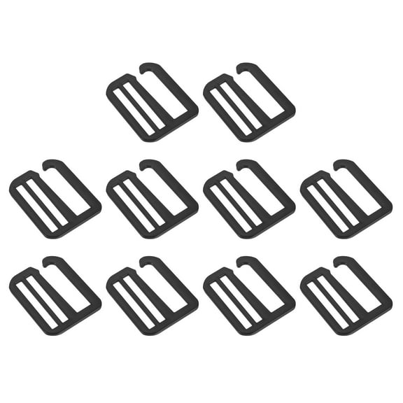 Uxcell 10Pack 1.5" Metal G-Hook Buckles Adjustable Flat Tri-Glide Buckles, Matte Black